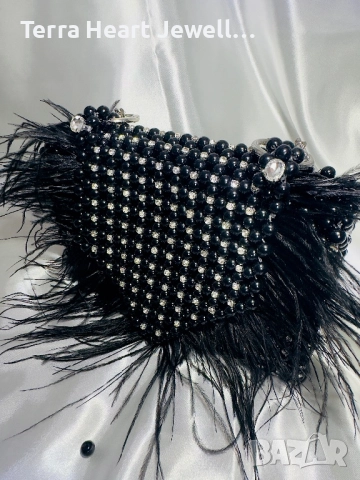 Чанта от пера перли и кристали, снимка 12 - Чанти - 52061060