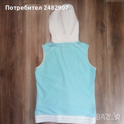 Дамско елече с качулка, снимка 4 - Елеци - 52107086