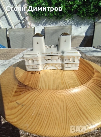 Порцеланов пепелник,,Баба Вида,, 1960г.колекционерски тегло 338гр. български,здрав,чист, снимка 7 - Колекции - 54143306