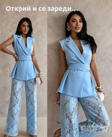 Дамски сет с дантела , снимка 3 - Комплекти - 54292901