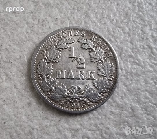 Германия 3 . ½ марка 1916 година. Сребро 0.900