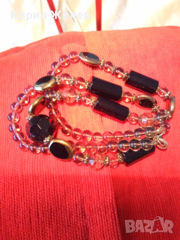 РАЗКОШНО СТИЛНО КРИСТАЛНО ВЕЧЕРНО КОЛИЕ ОГЪРЛИЦА ЧИСТ ПЛАНИНСКИ ШЛИФОВАН ЮВЕЛИРНО КРИСТАЛ 34530, снимка 12 - Колиета, медальони, синджири - 39082430