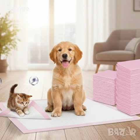Хигиенни подложки за кучета и котки 60×90 см – Дебели абсорбиращи постелки, 50 бр. в пакет, снимка 15 - За кучета - 52938537