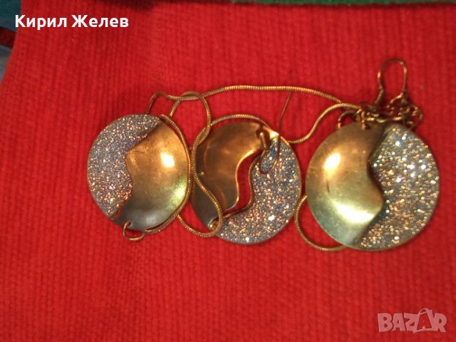 ПОЗЛАТЕНИ ФЕШЪН АРТ КОЛИЕ с ОБЕЦИ от БЛАГОРОДНА НЕРЪЖДАЕМА СТОМАНА 21542