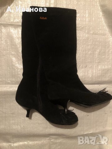 Дамски ботуши естествен велур Kilah, снимка 3 - Дамски ботуши - 30634515