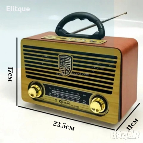 Ретро радио с Bluetooth и дистанционно управление Yuegan YG-115BT – AM/FM/SW, USB/TF MP3, снимка 7 - Друга електроника - 53045805