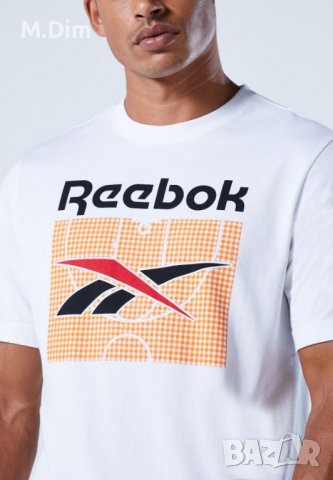 Reebok нова класическа бяла тениска размер М, снимка 3 - Тениски - 38405888
