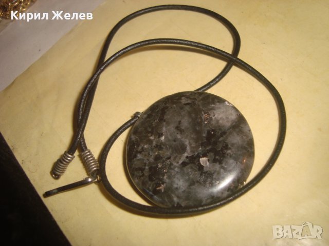 СКЪПОЦЕНЕН МНОГО КРАСИВ АРТ МЕДАЛЬОН КОЛИЕ ЮВЕЛИРНО ШЛИФОВАН МРАМОРЕН ХАЛЦЕДОН 27912, снимка 3 - Колиета, медальони, синджири - 37115914