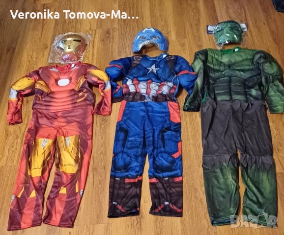 Костюми с мускули на Хълк,Железния човек и Капитан Америка , снимка 5 - Детски комплекти - 23746296