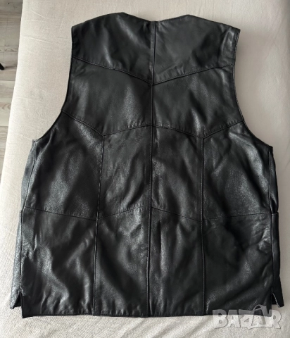 Луксозен мъжки елек, естествена кожа, снимка 3 - Якета - 52789455