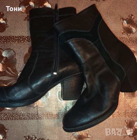 Нови Дамски Боти Изцяло от Естествена Кожа и Велур 38 , снимка 9 - Дамски боти - 52980436
