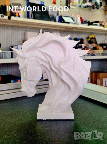 Статуетка Кон бяла PLA за оцветяване 20 см