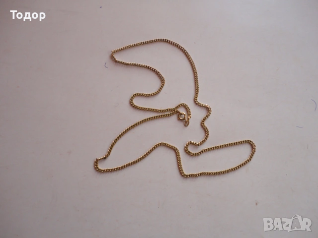 Позлатено колие верижка  Gold Double FBM, снимка 4 - Колиета, медальони, синджири - 53051049