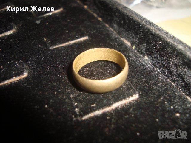 СТАРИННА БРОНЗОВА ХАЛКА РЕТРО КЛАСИЧЕСКИ ПРЪСТЕН РЪЧНА ИЗРАБОТКА 24912, снимка 3 - Антикварни и старинни предмети - 34479549