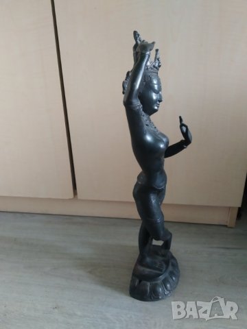 старинна,антична азиатска бронзова статутка, снимка 4 - Други ценни предмети - 39767786
