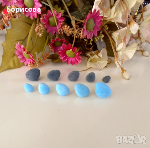 Сиви и сини плюшени нослета на винт за амигуруми,  плетени игпачки, снимка 4 - Други - 36463992