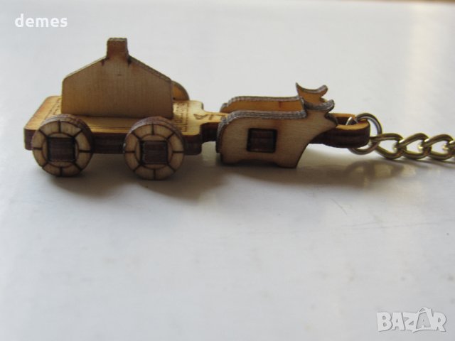  Автентичен дървен ключодържател-юрта от Монголия, снимка 4 - Други ценни предмети - 29198566