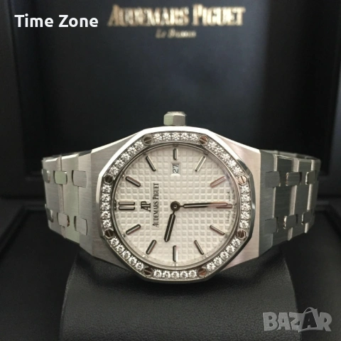 Audemars Piguet Royal Oak 33mm Steel White Diamond Дамски Различни Цветове, снимка 3 - Дамски - 54047406