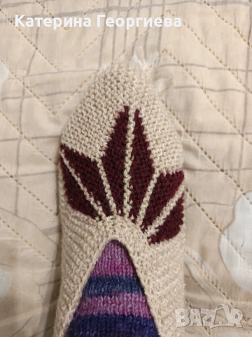 Мъжки и дамски плетени терлици., снимка 4 - Други - 52433326