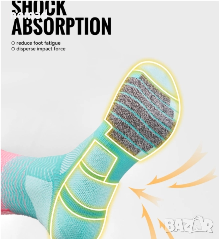 WRELS Спортни чорапи – омекотени, дишащи, снимка 12 - Спортна екипировка - 52709617