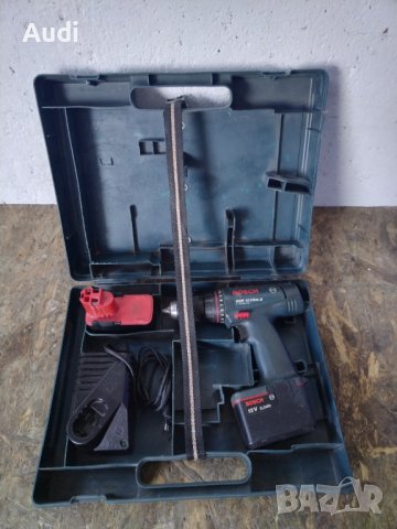 Комплект BOSCH винтоверт с две батерии, зарядно и куфар. Винтоверт BOSCH 12V GSR 12 VSH-2  Made in S