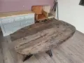 Дървена трапезна маса от тъмно дърво, снимка 11