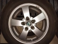 Алуминиеви джанти и гуми 15 оригинални Шкода Октавия, снимка 6