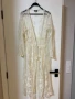 Нова плажна дълга  бяла памучна дантелена наметка, плажно пончо ,кафтан плажна дълга рокля, снимка 2