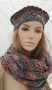 Дамски плетен комплект от шал и шапка марка Bonnet, снимка 2