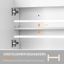Шкаф за баня с LED осветление Homcom внос от Германия, снимка 8