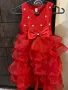 Красива червена детска рокля за 6-7г. принцеса, снимка 1