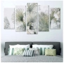 Картина пано от 5 части Тропически листа в зелено, снимка 2