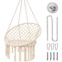 ПРОМОЦИЯ Плетен стол тип макраме / люлка с таванен монтаж HAMMOCK CHAIR XF1407001X, снимка 6