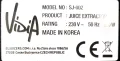 Пресоваща сокоизстисквачка - Vidia SJ-002 , снимка 2