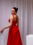 Червена стилна дамска рокля , снимка 4