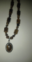 Тигрово око - колие / гердан с висулка, снимка 1 - Колиета, медальони, синджири - 44784353