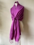 Лилав шал от 100 % пашмина/ голям шал, снимка 1
