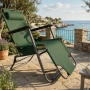 Сгъваем зелен шезлонг с възглавница - комфорт и релакс, снимка 2
