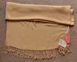 ЧИСТО НОВ шал пашмина CUBUS – цвят Камилски / Camel, 160х58 см, снимка 3