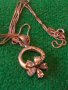 ФЛОРАЛЕН СКЪПОЦЕНЕН СРЕБЪРЕН МЕДАЛЬОН с БЯЛА ПОЗЛАТА иПОСРЕБРЕНА ВЕРИЖКА от БЛАГОРОДНА СТОМАНА 27626, снимка 2