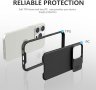 Нов калъф за телефон iPhone 15 Pro Max Капак с Плъзгаща Защита на Камерата Черен Айфон кейс, снимка 5