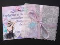 Луксозни покани с релефен плик за Абитуриентски бал за момиче, снимка 3