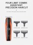 Машинка за подстригване VGR V-999, 4 Приставки, 600mAh батерия, 5W, Черен/Оранжев, снимка 2