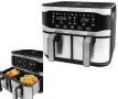 Двоен Air Fryer Lexical 9L 2100W – 2 кошници, 10 програми, тъч дисплей, снимка 3