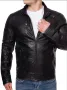 Мъжко черно  кожено яке , снимка 4