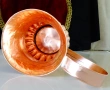 Медна кана,кована чиста червена мед,птици,печат. , снимка 3
