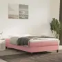 vidaXL Матрак за легло с покет пружини средна твърдост розов 120x200x20 см кадифе, снимка 2