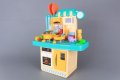 Кухня със светещи котлони, реалистични звуци и течаща вода-38 см Детска играчка сглобяема оборудвана, снимка 8