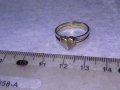 ИЗЯЩЕН СЪРЦЕВИДЕН РОМАНТИЧЕН МАЙСТОРСКИ СРЕБЪРЕН ПРЪСТЕН ВИСОКА ПРОБА СРЕБРО с БЯЛА ПОЗЛАТА 40095, снимка 10
