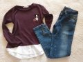 Лот рокля , блуза , дънки Zara  , H&M 146 / 152 / 158  , снимка 5